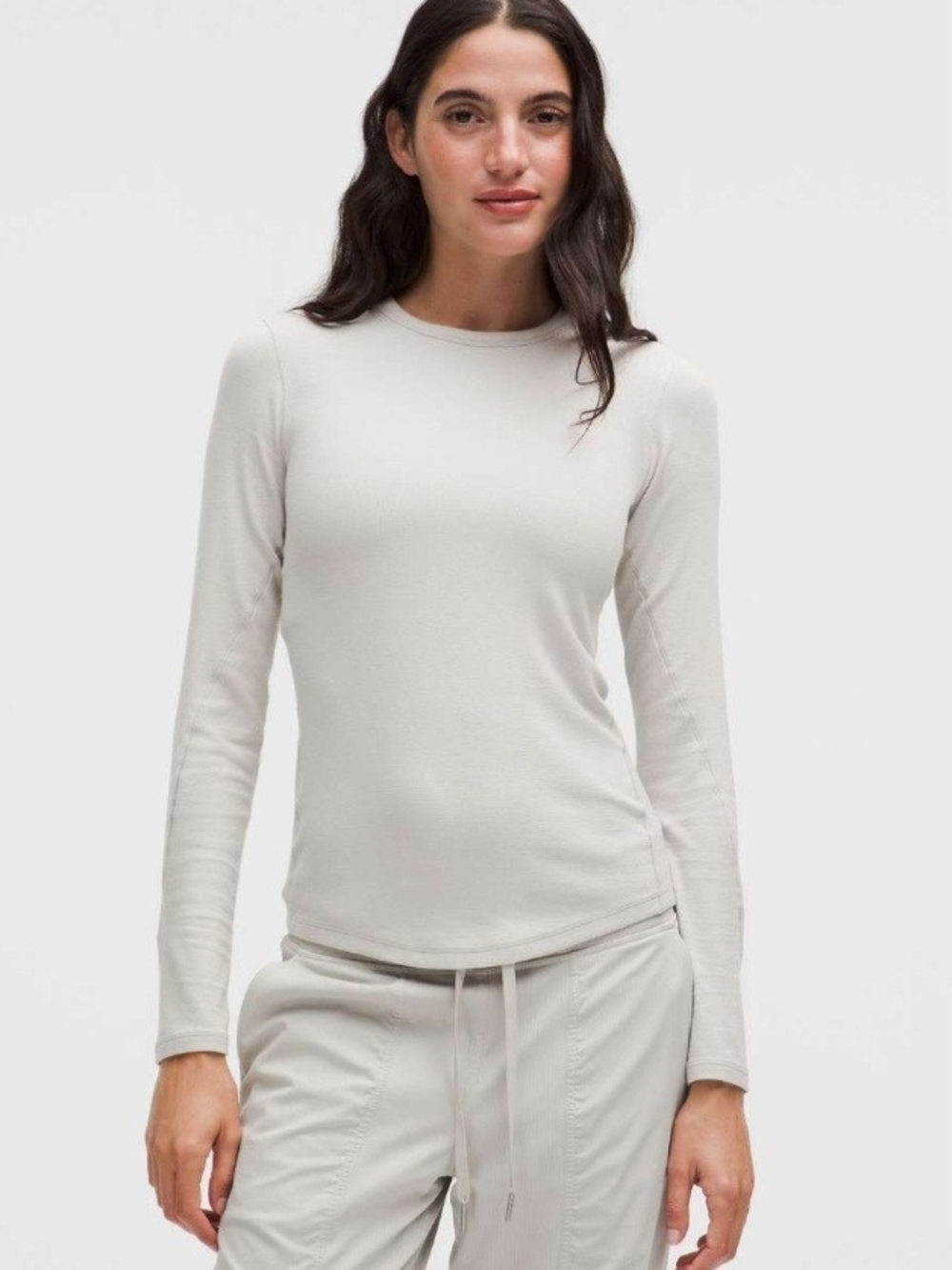 NWT Lululemon Hold Tight Long-Sleeve Shirt Dove Grey Retail: $68 Size 4